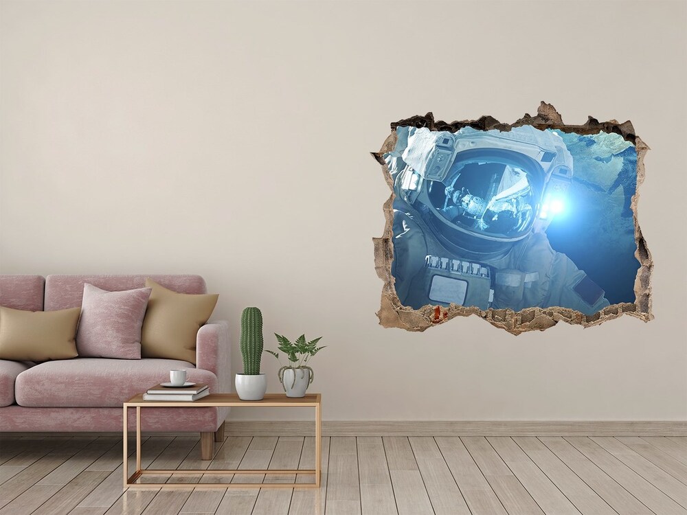 Foto zdjęcie dziura na ścianę Kosmonauta