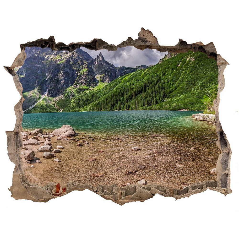 Samoprzylepna dziura na ścianę Jezioro w górach