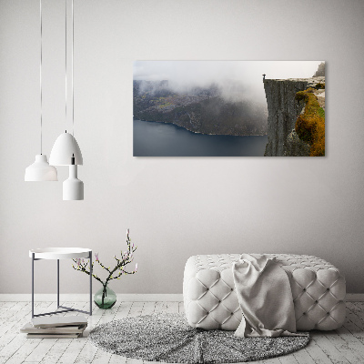 Foto obraz szkło akryl Norweski klif