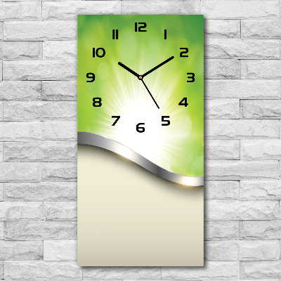 Zegar ścienny Zielona abstrakcja
