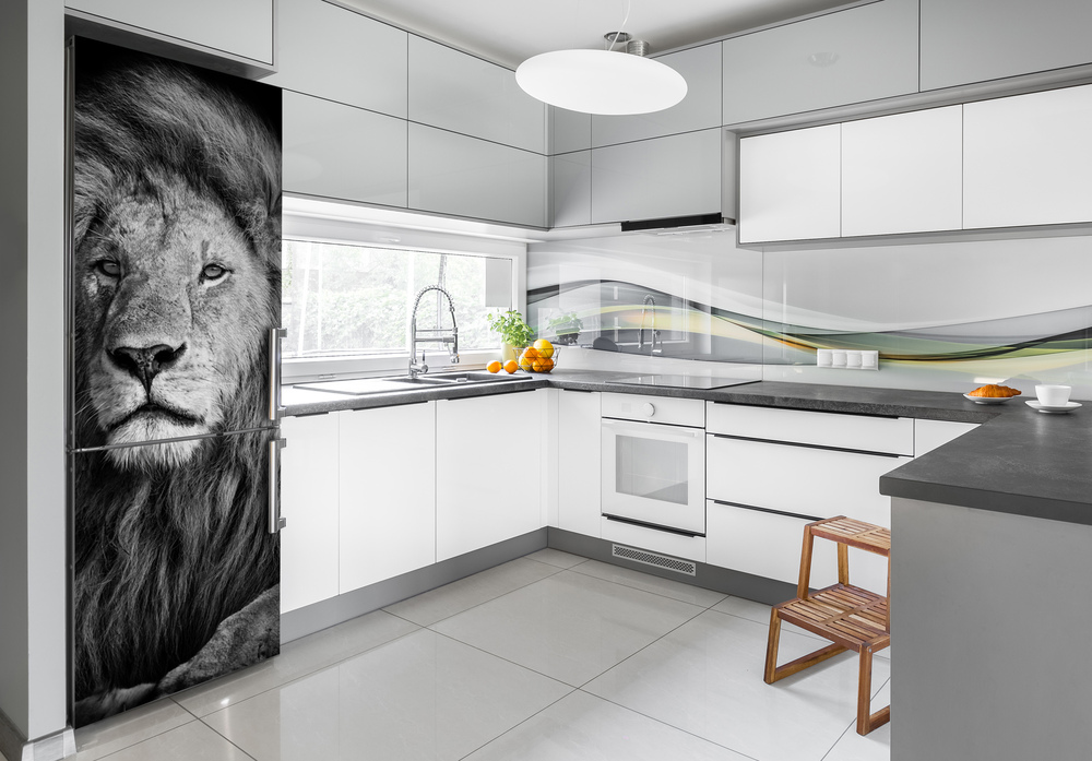 Foto Naklejka na lodówkę ścianę Portret lwa