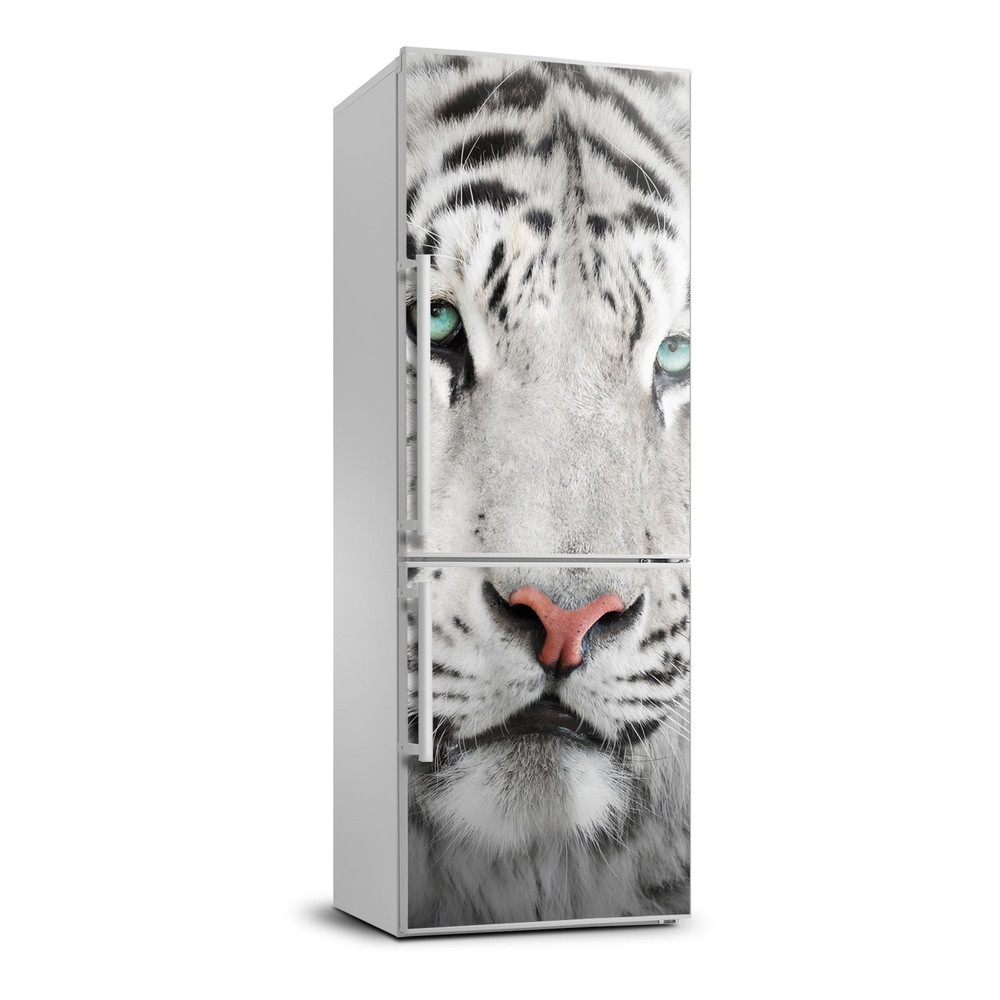 Naklejka samoprzylepna na lodówkę Biały tygrys