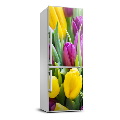 Foto Naklejka na lodówkę Kolorowe tulipany