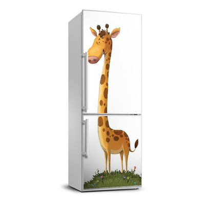 Naklejka ze zdjęciem na lodówkę ścianę Żyrafa