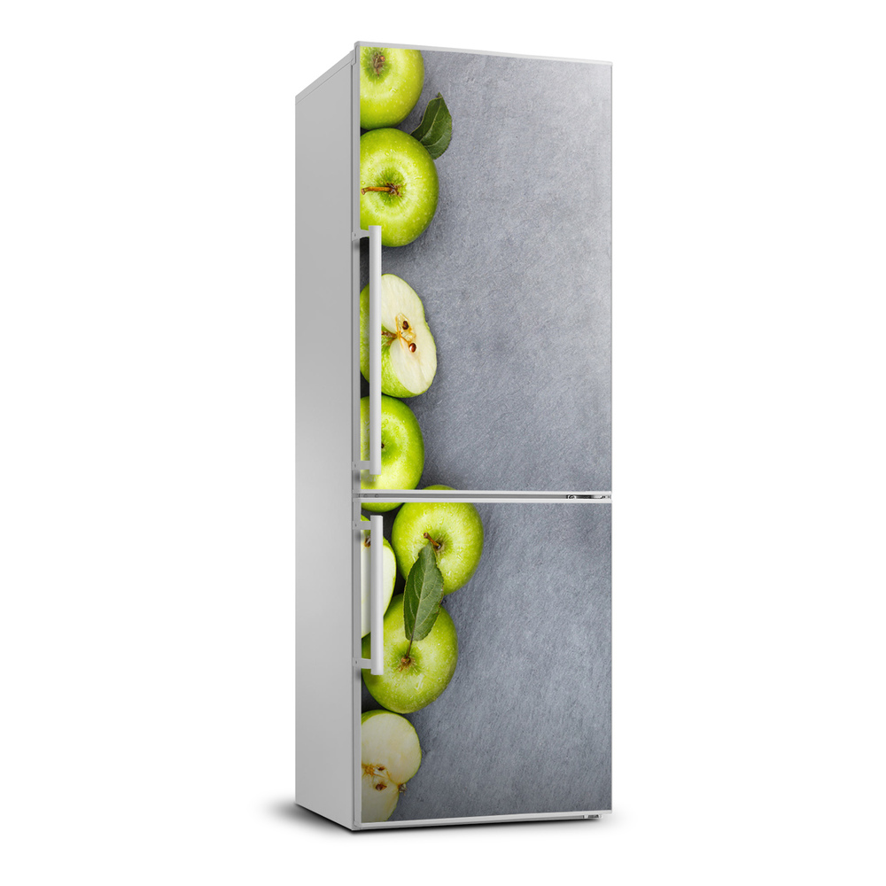 Naklejka na lodówkę okleina Zielone jabłka