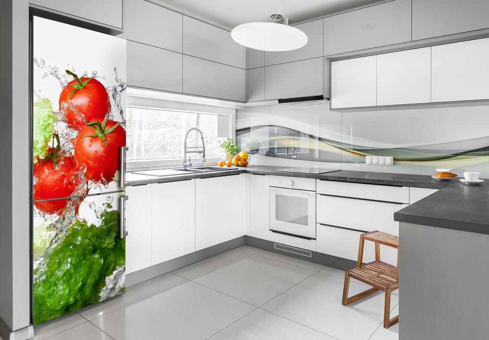 Foto Naklejka na lodówkę Pomidory i sałata