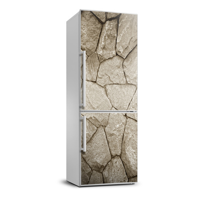 Naklejka Tapeta na lodówkę Ściana z kamienia