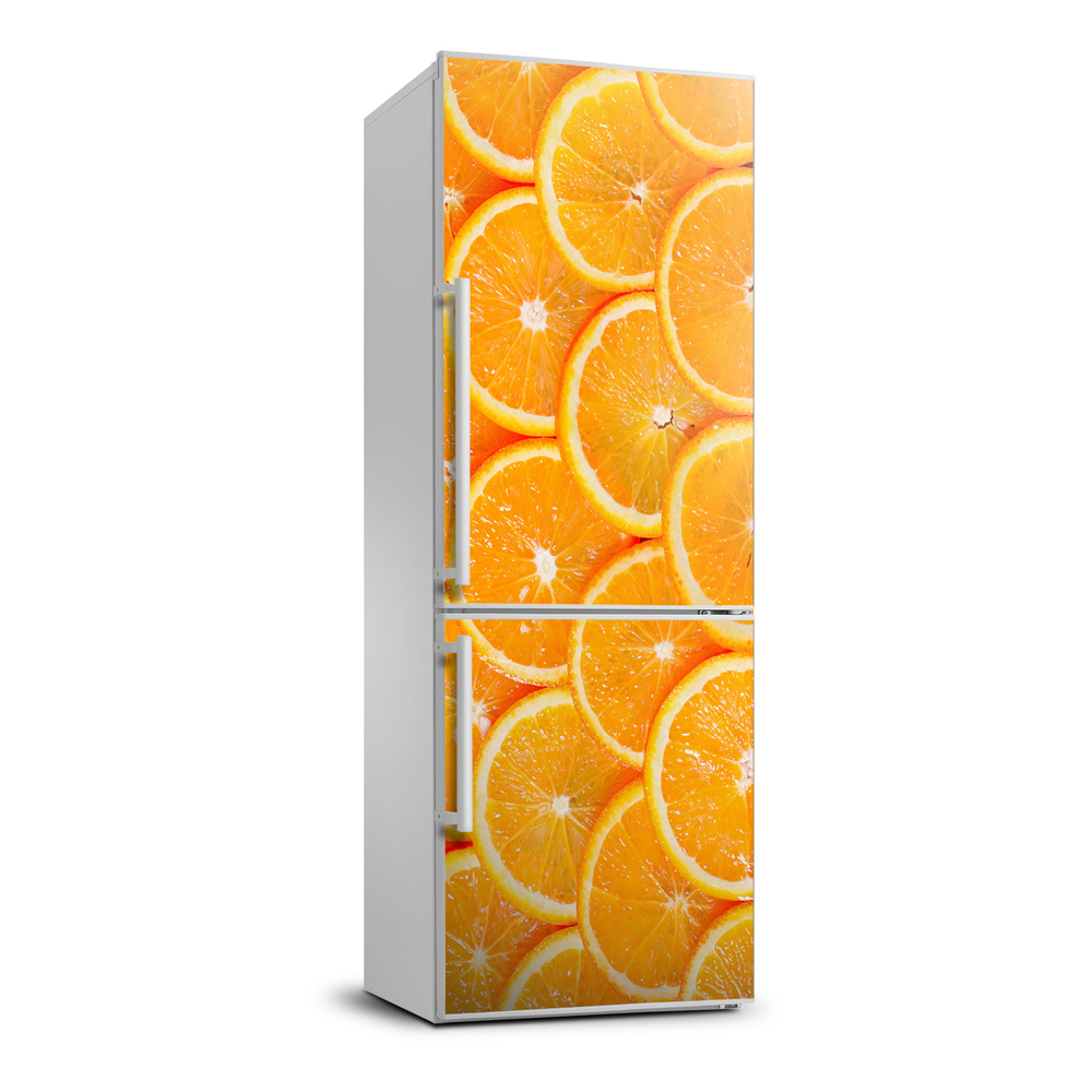 Naklejka na lodówkę Plastry pomarańczy