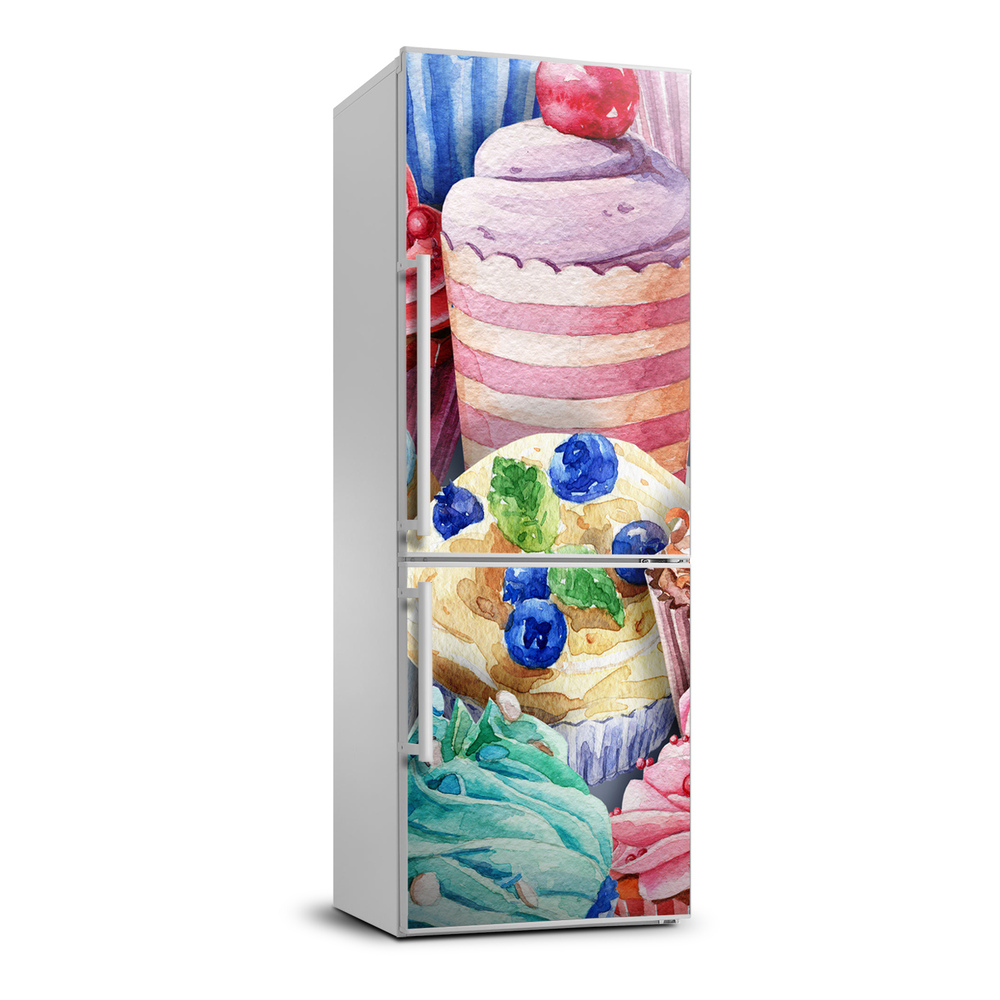 Foto Naklejka na lodówkę Kolorowe babeczki