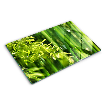 Szklana deska do krojenia Bamboo leaves and green foliage