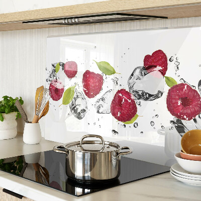 Szklana deska do krojenia z motywem truskawek z lodem