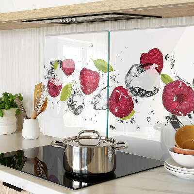 Szklana deska do krojenia z motywem truskawek z lodem