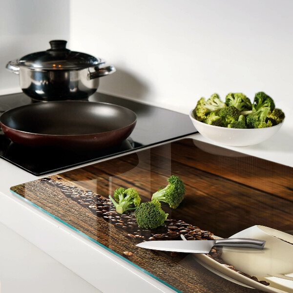 Szklana deska do krojenia z nadrukiem z motywem kawy i filiżanki