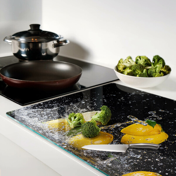 Szklana deska do krojenia z nadrukiem cytryn w wodzie