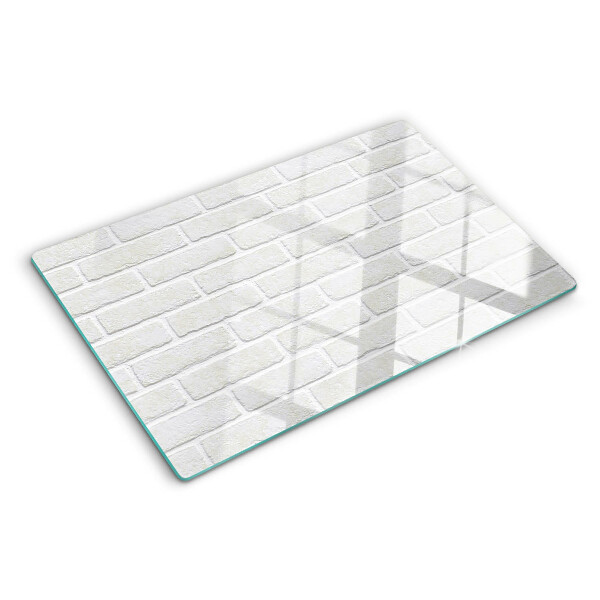 Deska kuchenna szklana z nadrukiem przedstawiającym ceglaną ścianę