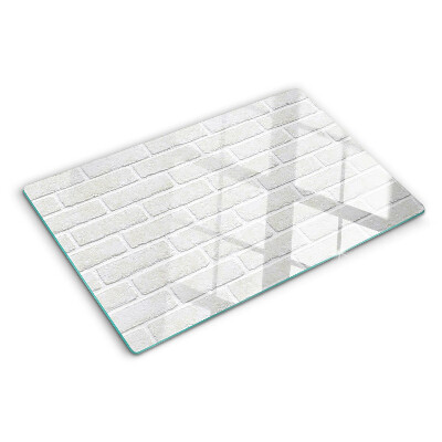 Deska kuchenna szklana z nadrukiem przedstawiającym ceglaną ścianę