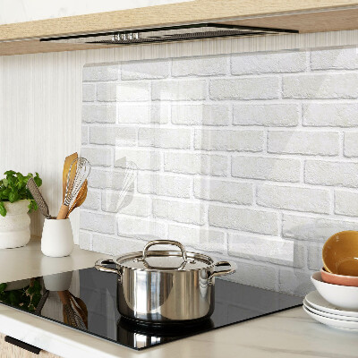 Deska kuchenna szklana z nadrukiem przedstawiającym ceglaną ścianę