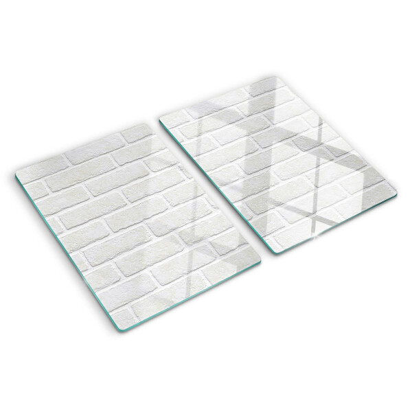 Deska kuchenna szklana z nadrukiem przedstawiającym ceglaną ścianę