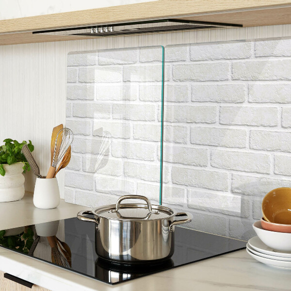 Deska kuchenna szklana z nadrukiem przedstawiającym ceglaną ścianę