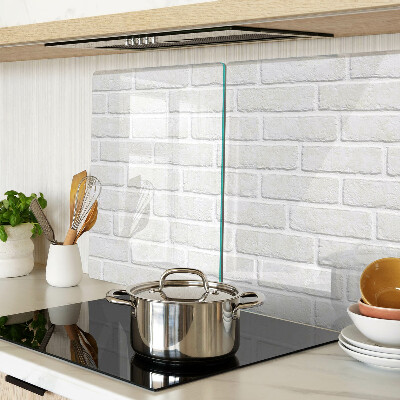 Deska kuchenna szklana z nadrukiem przedstawiającym ceglaną ścianę