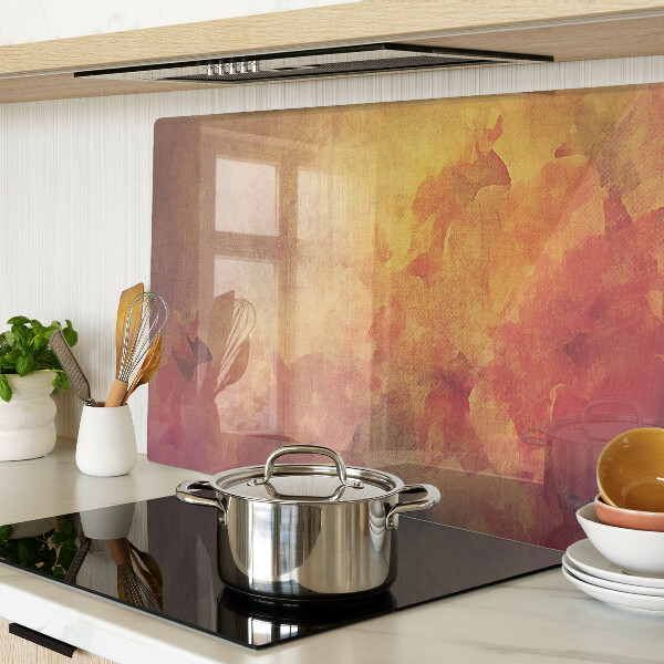 Szklana deska do krojenia z motywem kwiatowym w pastelowych kolorach