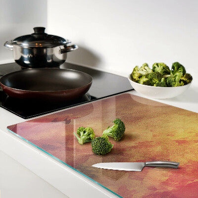 Szklana deska do krojenia z motywem kwiatowym w pastelowych kolorach