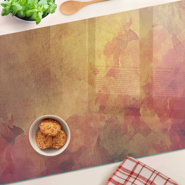 Szklana deska do krojenia z motywem kwiatowym w pastelowych kolorach