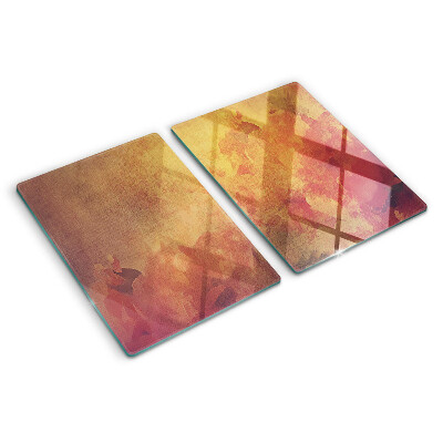 Szklana deska do krojenia z motywem kwiatowym w pastelowych kolorach