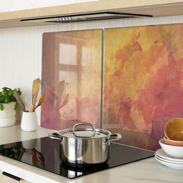 Szklana deska do krojenia z motywem kwiatowym w pastelowych kolorach