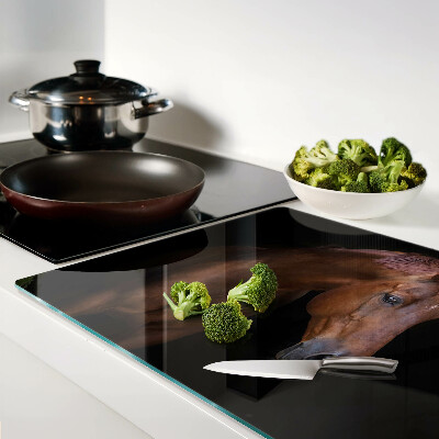 Szklana deska kuchenna z motywem portretu konia