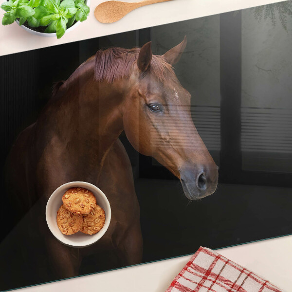 Szklana deska kuchenna Portret konia