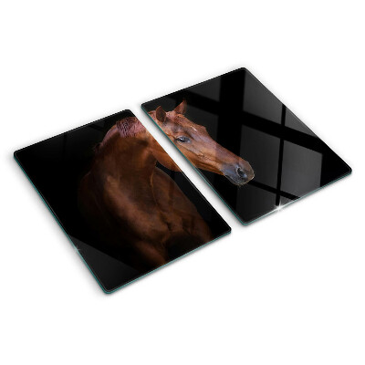 Szklana deska kuchenna z motywem portretu konia