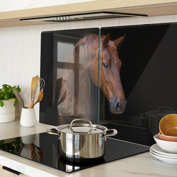 Szklana deska kuchenna z motywem portretu konia