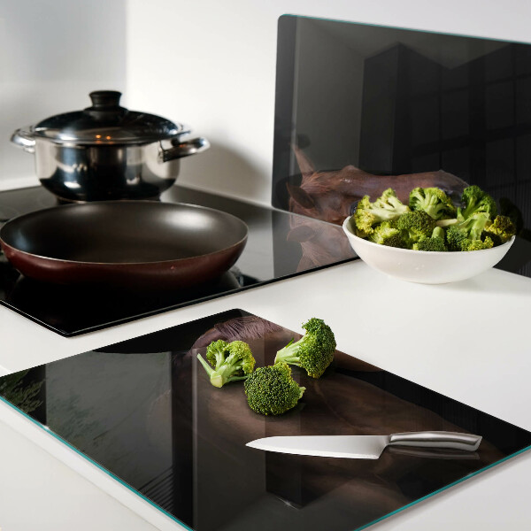 Szklana deska kuchenna z motywem portretu konia