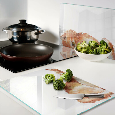 Szklana deska do krojenia z nadrukiem rysunku rudego kotka