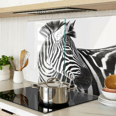 Szklana deska do krojenia Zebra w czarno-białych paskach