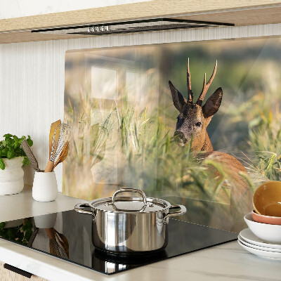 Deska kuchenna szklana z motywem jelenka na łące