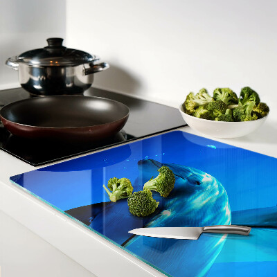 Szklana deska do krojenia z nadrukiem delfinów w wodzie