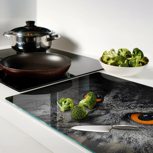 Deska kuchenna szklana z nadrukiem sowy z pomarańczowymi oczami