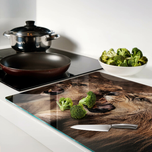 Deska kuchenna szklana z motywem ryczących lwów