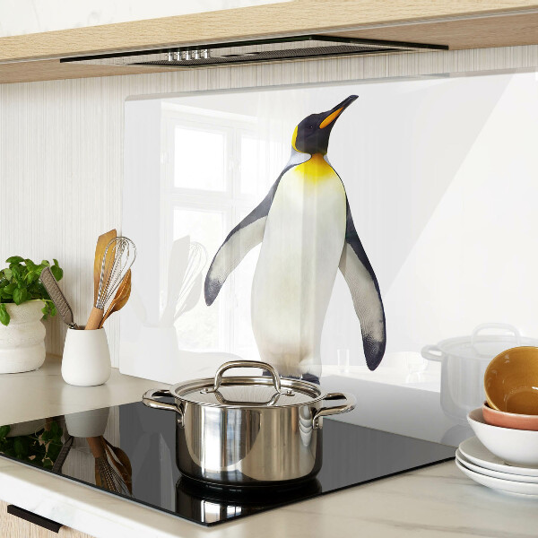 Szklana deska do krojenia z nadrukiem pingwina stojącego na lodzie