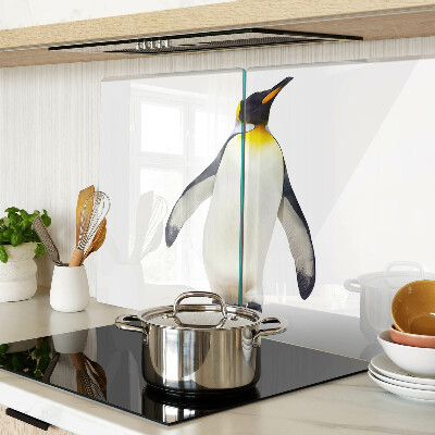 Szklana deska do krojenia z nadrukiem pingwina stojącego na lodzie