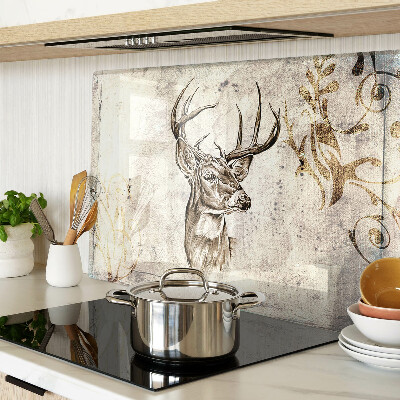 Deska kuchenna szklana z motywem jelenia z porożem