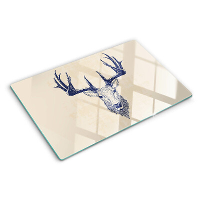 Deska kuchenna szklana z motywem łosia z porożem