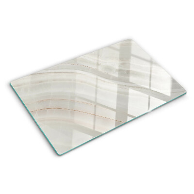 Deska kuchenna szklana z motywem czarnego marmuru ze złotymi nitkami