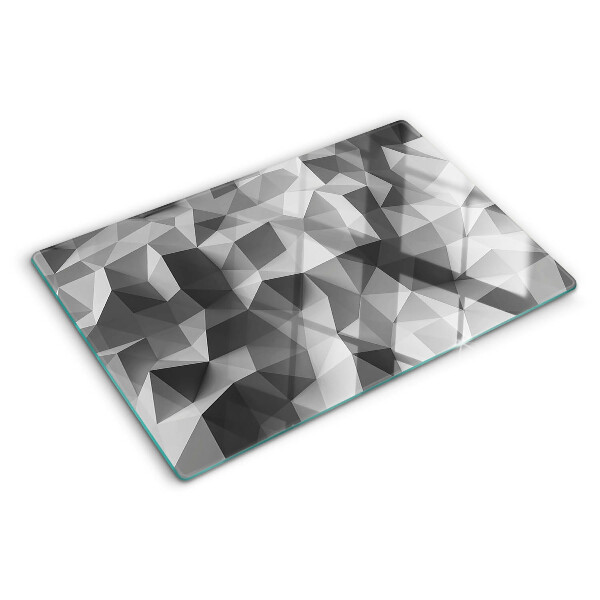 Szklana deska do krojenia z abstrakcyjnym wzorem geometrycznym
