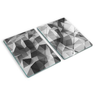 Szklana deska do krojenia z abstrakcyjnym wzorem geometrycznym