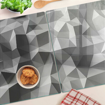 Szklana deska do krojenia z abstrakcyjnym wzorem geometrycznym