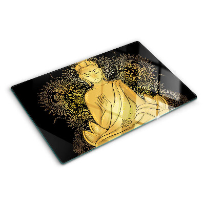 Szklana deska kuchenna z motywem Buddy w medytacji