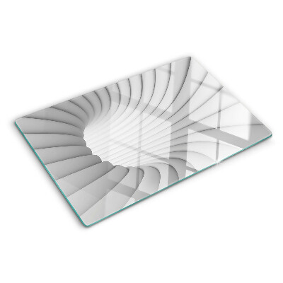 Szklana deska do krojenia ze spiralnym wzorem w środku